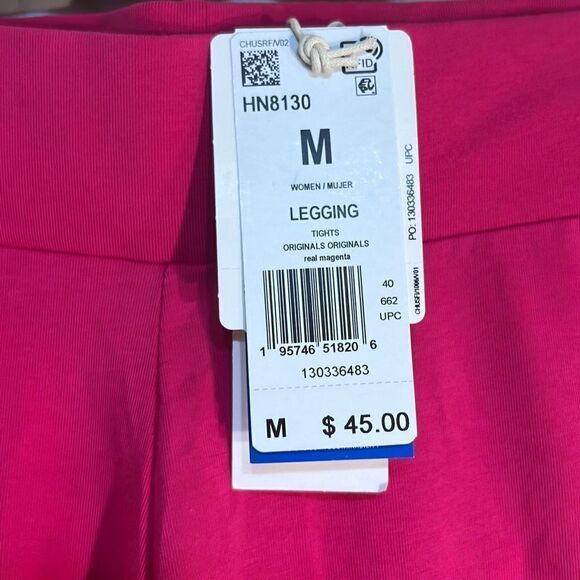 ADIDAS ORIGINALS WOMEN’S ESSENTIAL EVERYDAY LEGGINGS / pink-NWT-Medium - Picture 3 of 6